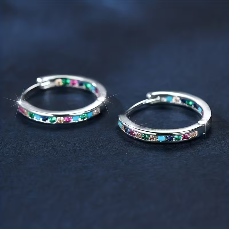 Rainbow Gem Earrings