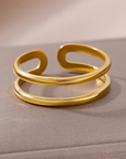 Adjustable Open Twin Ring