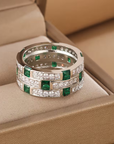Emerald Matrix Ring