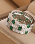 Emerald Matrix Ring