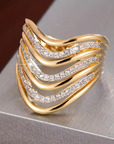 Sculpted Wave Ring