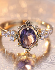 Royal Amethyst Halo Ring