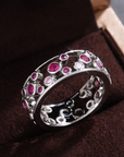 Vintage Inlaid Zirconia Silver Ring