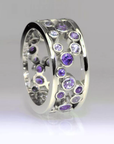 Vintage Inlaid Zirconia Silver Ring