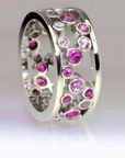 Vintage Inlaid Zirconia Silver Ring