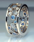 Vintage Inlaid Zirconia Silver Ring