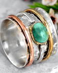 Vintage Gold & Silver Stone Ring