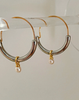 Vintage Gold & Silver Pearl Earrings