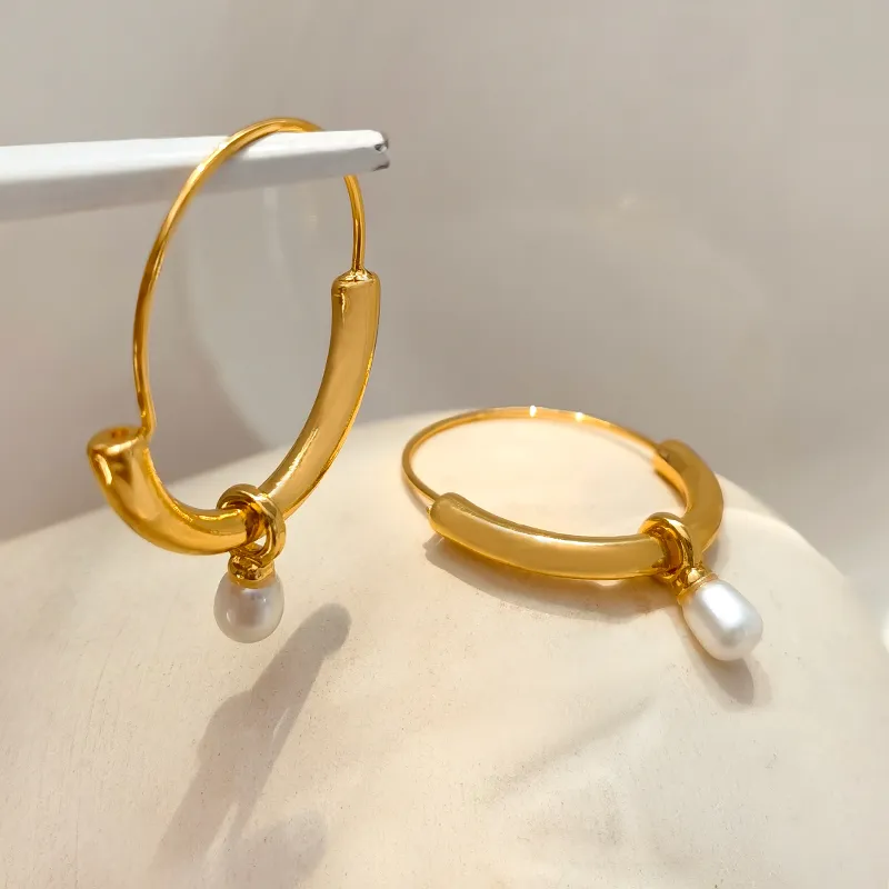 Vintage Gold &amp; Silver Pearl Earrings