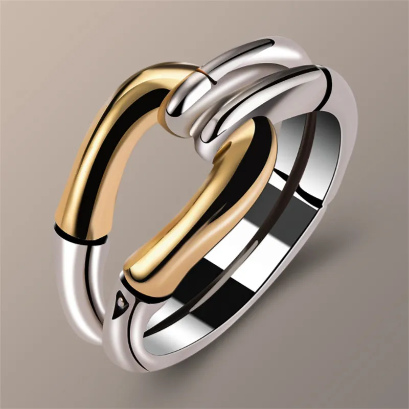 Vintage Knotted Gold &amp; Silver Ring
