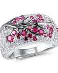 Vintage Inlaid Purple Zirconia Silver Ring