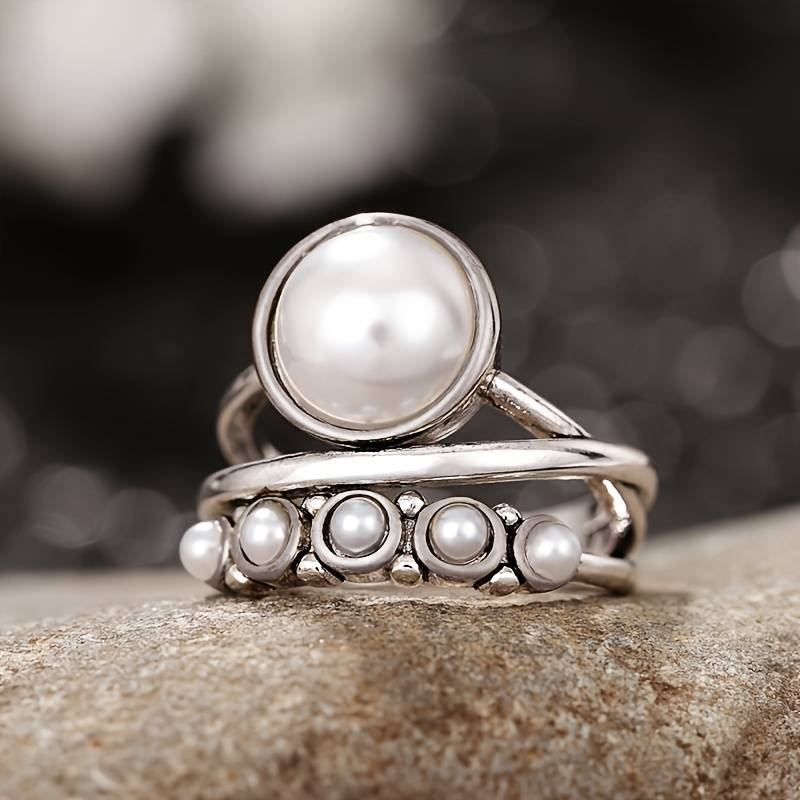 Vintage Pearl &amp; Silver Ring