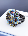 Enamel Blossom Ring
