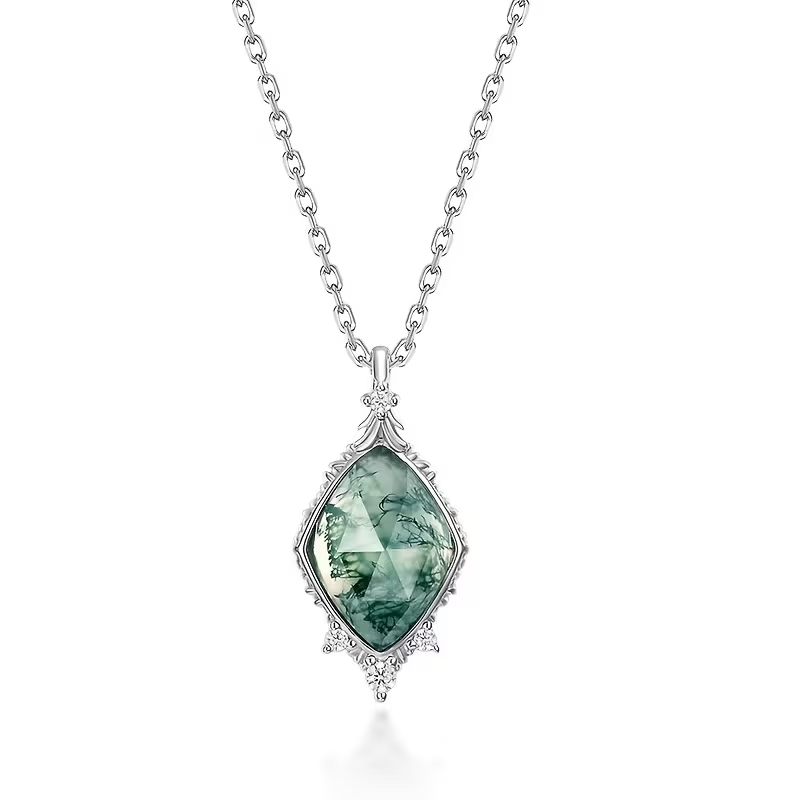 Moss Agate Nature Necklace