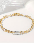 Bright Golden Paperclip Bracelet