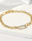 Bright Golden Paperclip Bracelet