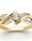 Elegant Luxury Gold Stone Ring