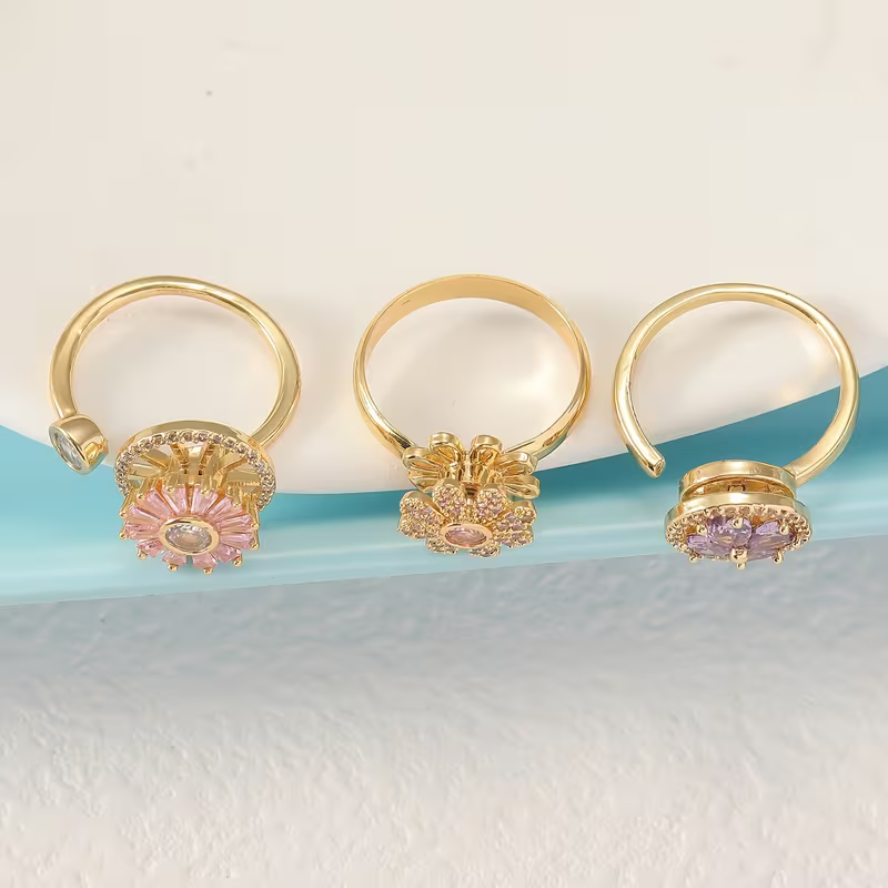 Celestial Bloom Ring Set