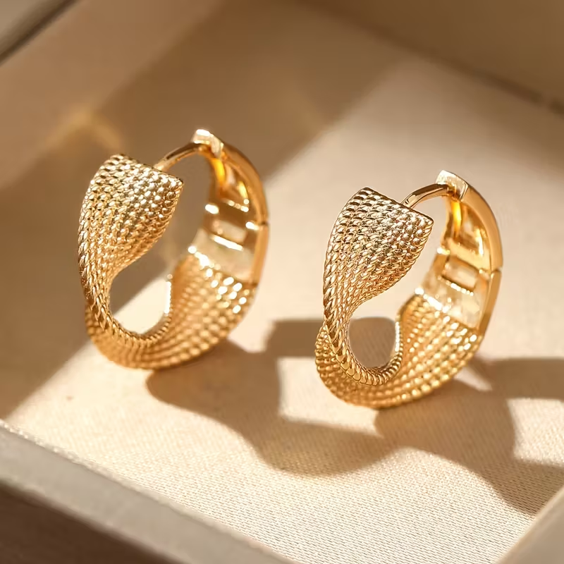 Golden Wave Earrings