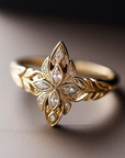 Floral Marquise Ring