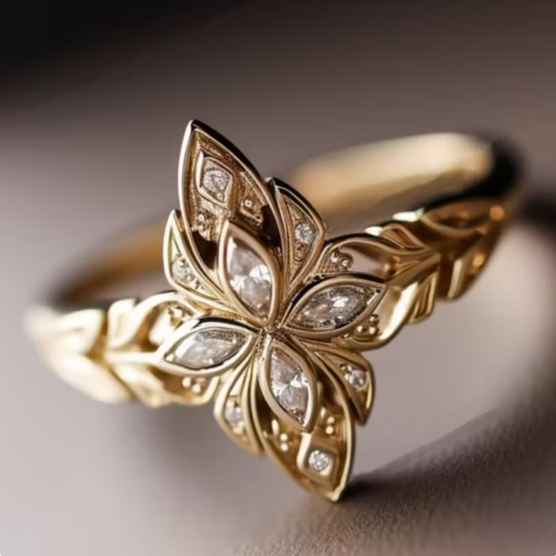 Floral Marquise Ring