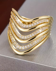 Sculpted Wave Ring