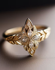 Floral Marquise Ring