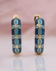Floral Hoop Earrings