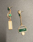 Emerald Geometry Earrings