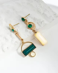 Emerald Geometry Earrings