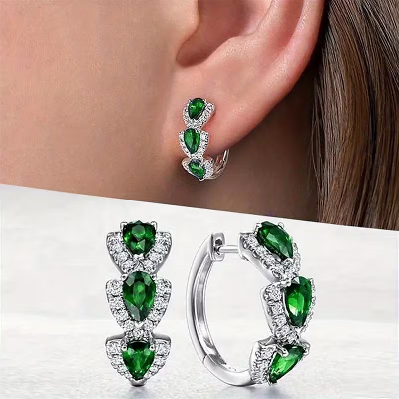 Midnight Crown Hoop Earrings