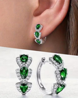 Midnight Crown Hoop Earrings