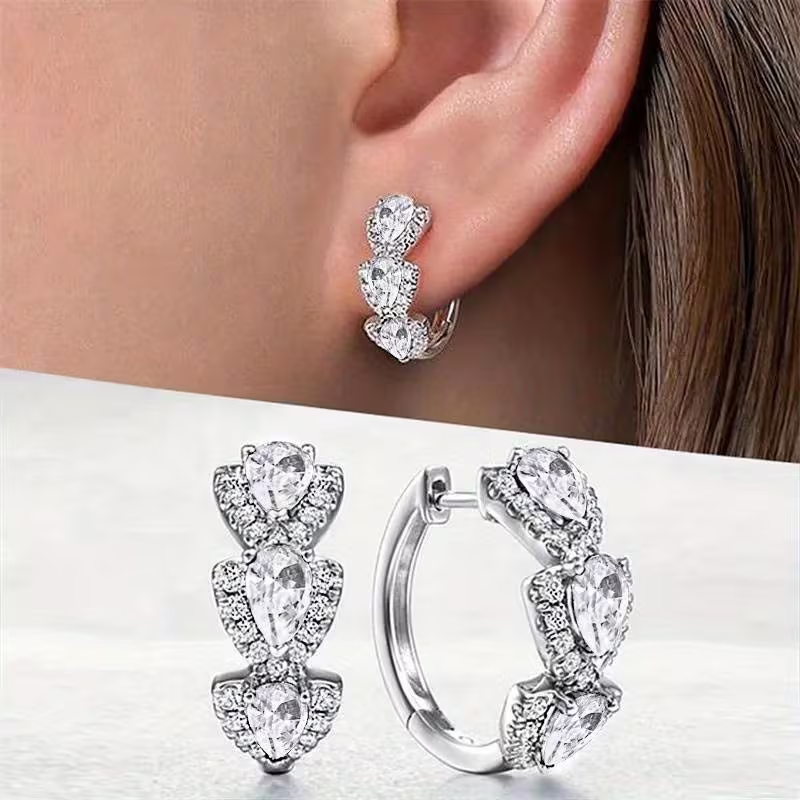 Midnight Crown Hoop Earrings