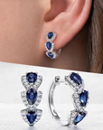 Midnight Crown Hoop Earrings