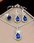 Royal Sapphire Halo Set