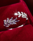 Sapphire Leaf Vine Ring