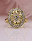 Blooming Lace Halo Ring