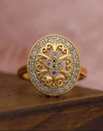 Blooming Lace Halo Ring