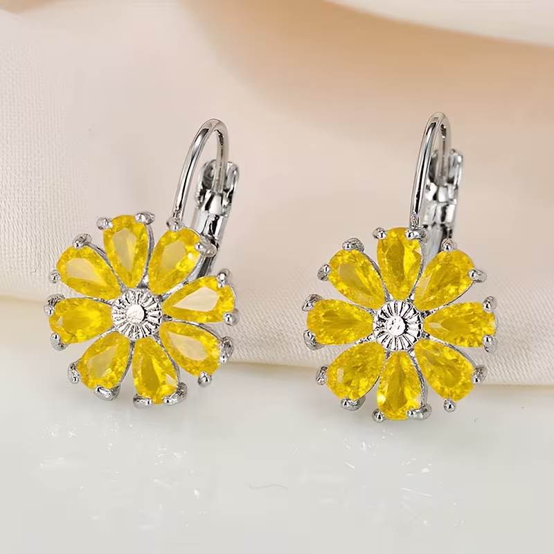 Sapphire Bloom Earrings