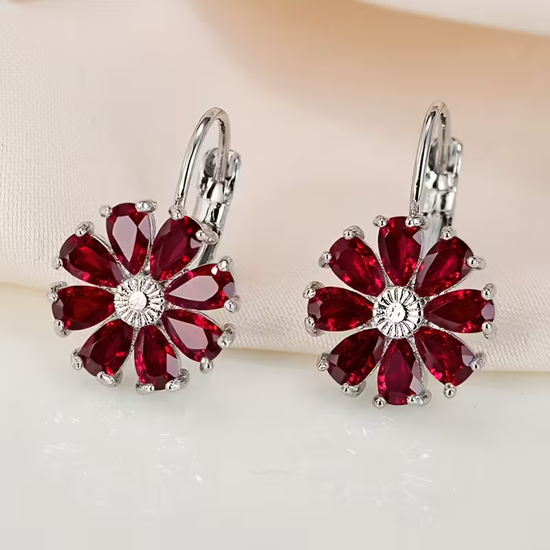 Sapphire Bloom Earrings