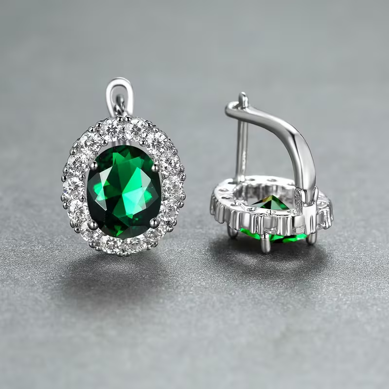 Classic Sapphire Halo Earrings