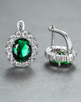 Classic Sapphire Halo Earrings