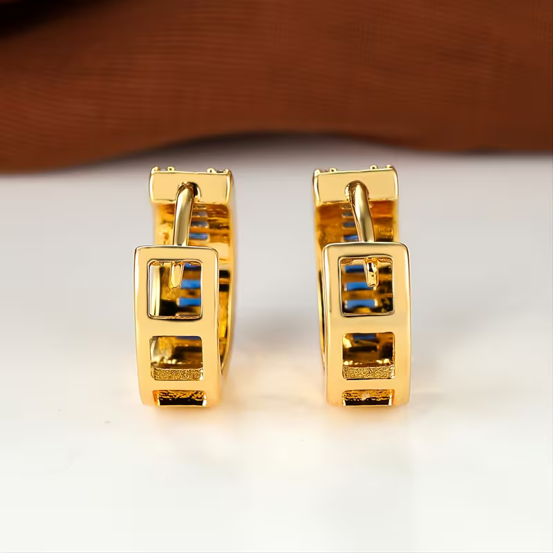 Sapphire Baguette Earrings