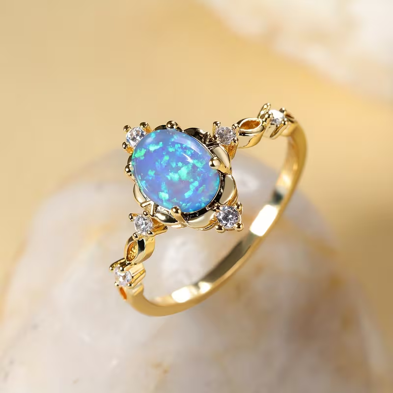 Opal Blossom Ring