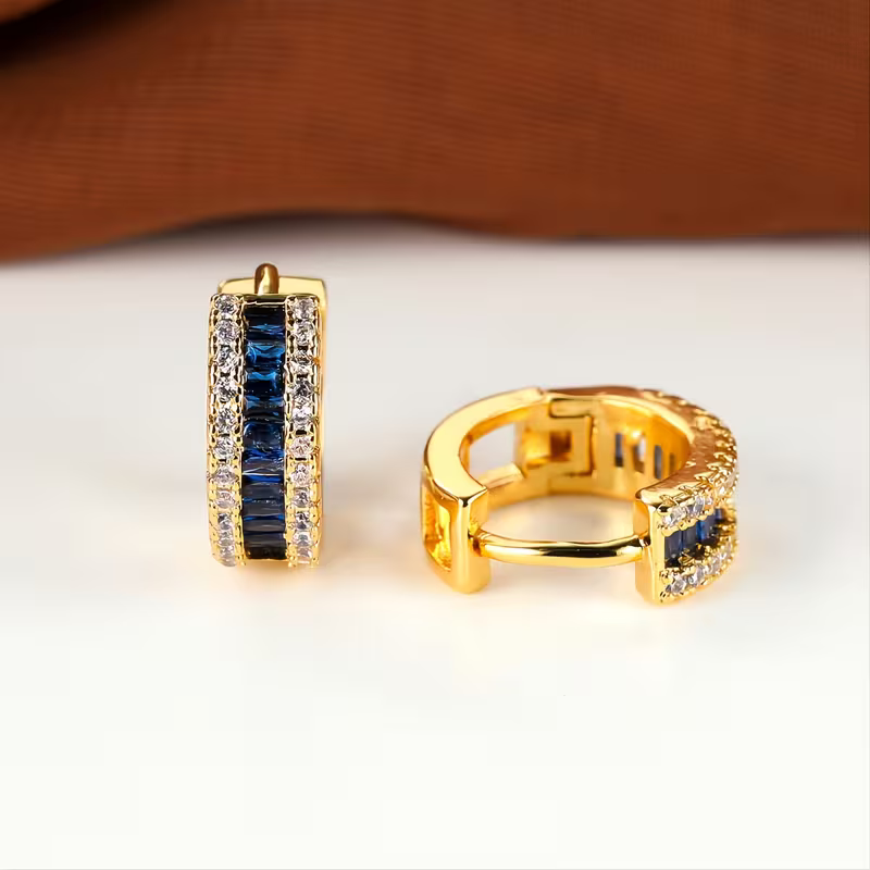 Sapphire Baguette Earrings