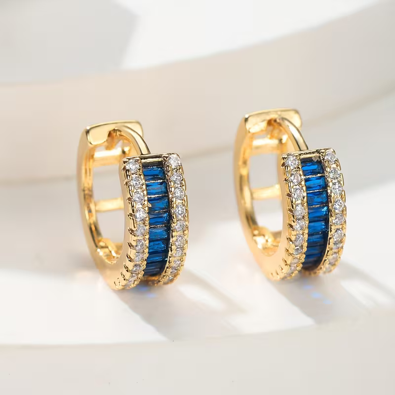 Sapphire Baguette Earrings