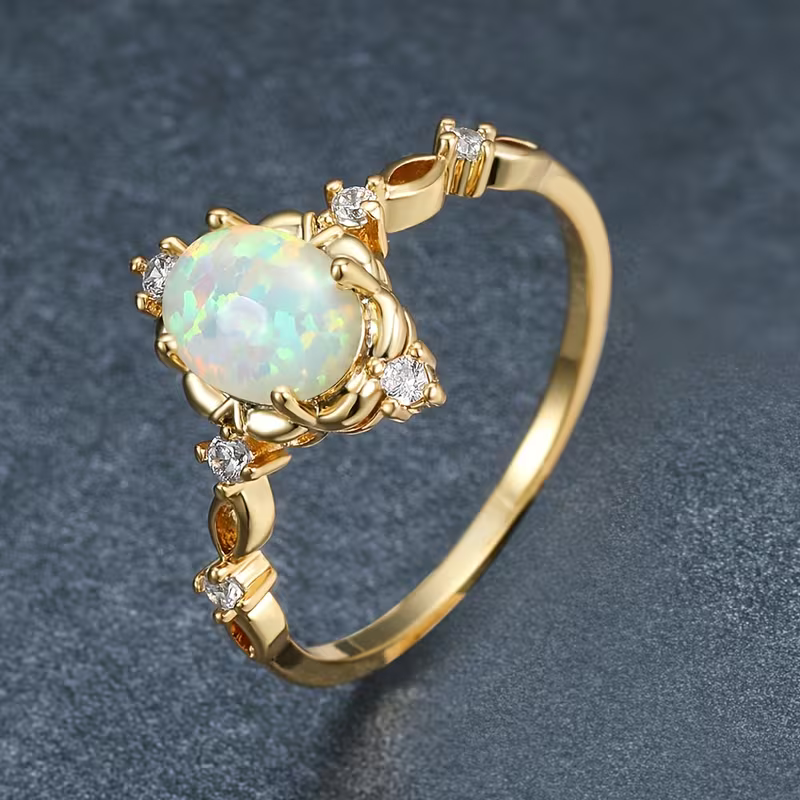 Opal Blossom Ring