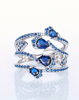 Sapphire Cascade Ring