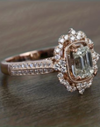 Vintage Crown Halo Ring