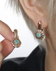 Turquoise Sunburst Earrings